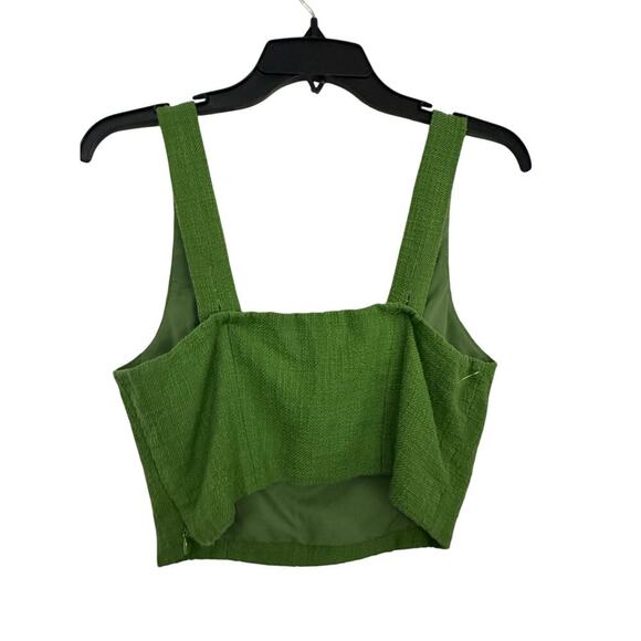 Abercrombie & Fitch Women's Green Cotton Blend Square Neck Tank Top Size Small - Picture 3 of 9